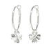 Petites Créoles Léon Argent Trèfles Boucles d'oreilles Monsieur Simone