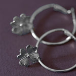 Petites Créoles Léon Argent Trèfles Boucles d'oreilles Monsieur Simone