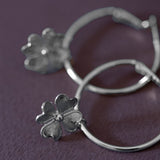 Petites Créoles Léon Argent Trèfles Boucles d'oreilles Monsieur Simone