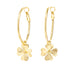 Petites Créoles Léon Or Trèfles Boucles d'oreilles Monsieur Simone