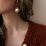 Petites Créoles Nélya Argent Perles Boucles d'Oreilles Monsieur Simone