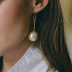 Petites Créoles Nélya Or Perles Boucles d'Oreilles Monsieur Simone