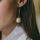 Petites Créoles Nélya Or Perles Boucles d'Oreilles Monsieur Simone