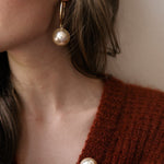 Petites Créoles Nélya Or Perles Boucles d'Oreilles Monsieur Simone