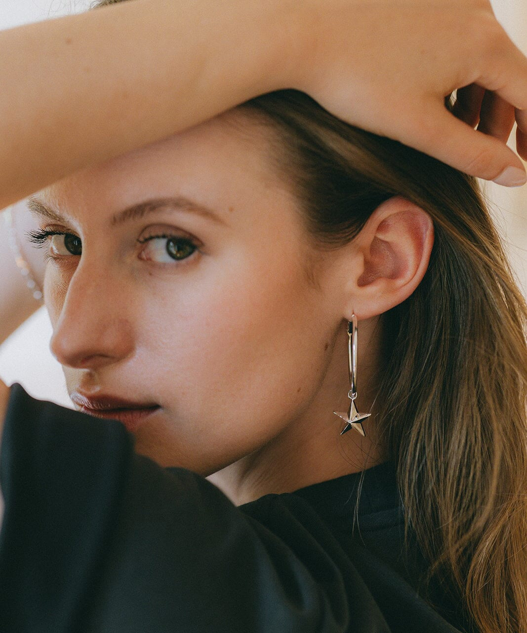 Petites Créoles Raoul Argent Étoiles Boucles d'oreilles Monsieur Simone