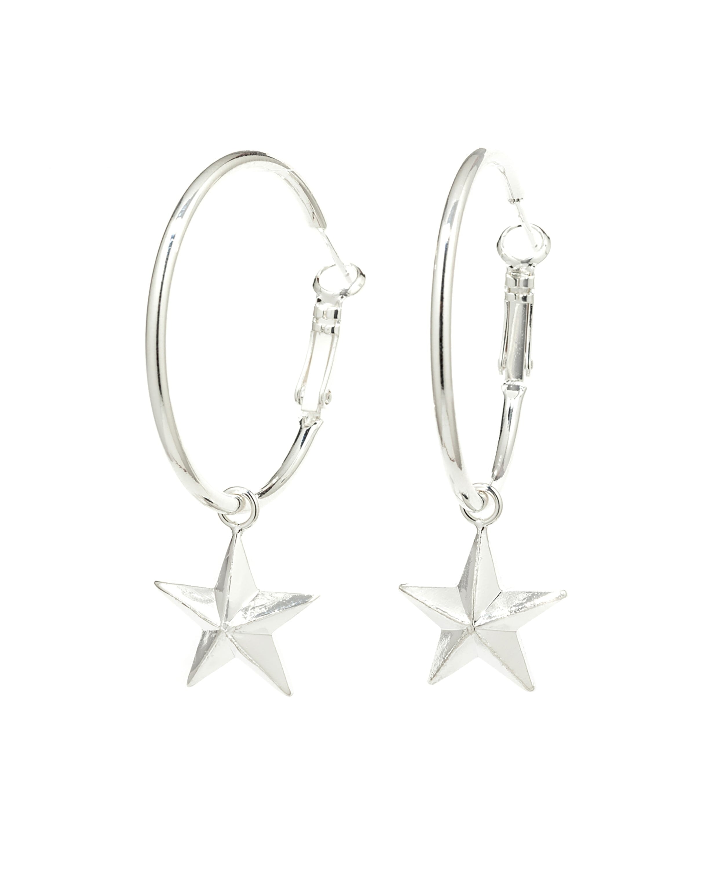 Petites Créoles Raoul Argent Étoiles Boucles d'oreilles Monsieur Simone