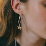 Petites Créoles Raoul Argent Étoiles Boucles d'oreilles Monsieur Simone