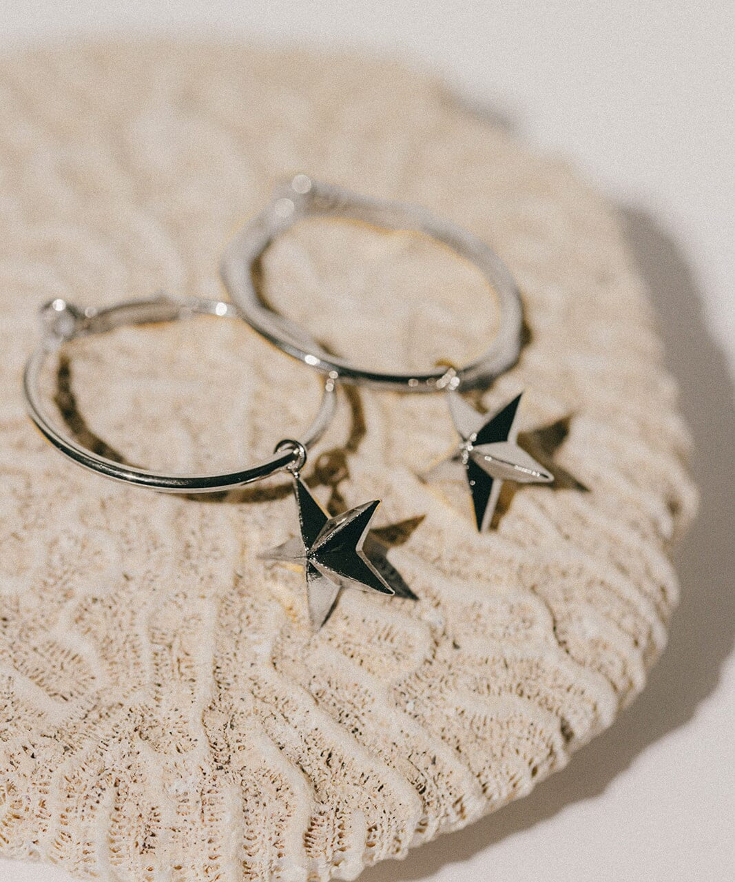 Petites Créoles Raoul Argent Étoiles Boucles d'oreilles Monsieur Simone