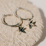 Petites Créoles Raoul Argent Étoiles Boucles d'oreilles Monsieur Simone