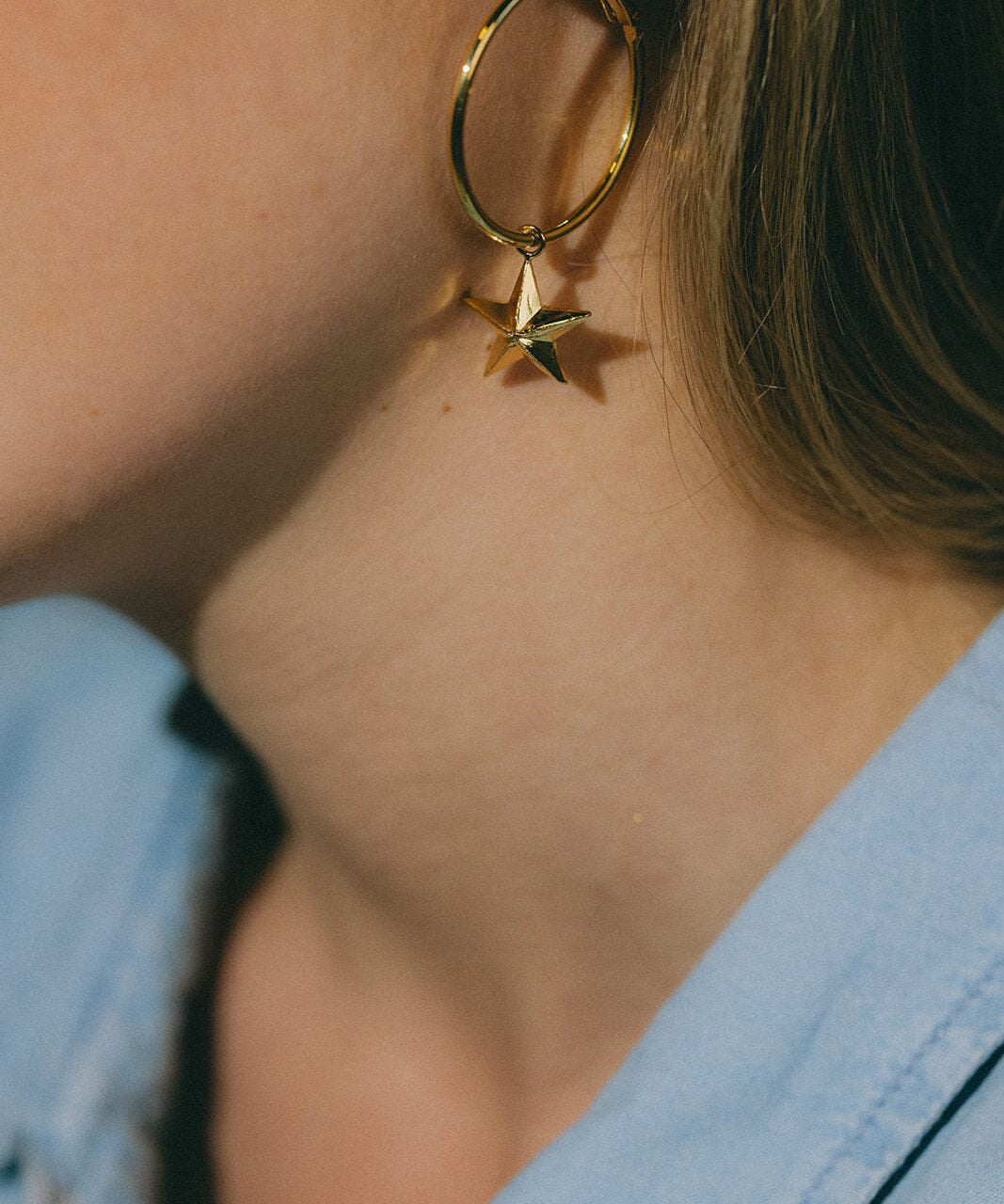 Petites Créoles Raoul Argent Étoiles Boucles d'oreilles Monsieur Simone