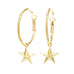 Petites Créoles Raoul Or Étoiles Boucles d'oreilles Monsieur Simone