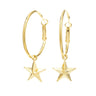 Petites Créoles Raoul Or Étoiles Boucles d'oreilles Monsieur Simone