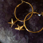 Petites Créoles Raoul Or Étoiles Boucles d'oreilles Monsieur Simone