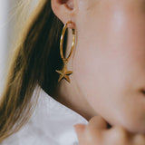 Petites Créoles Raoul Or Étoiles Boucles d'oreilles Monsieur Simone