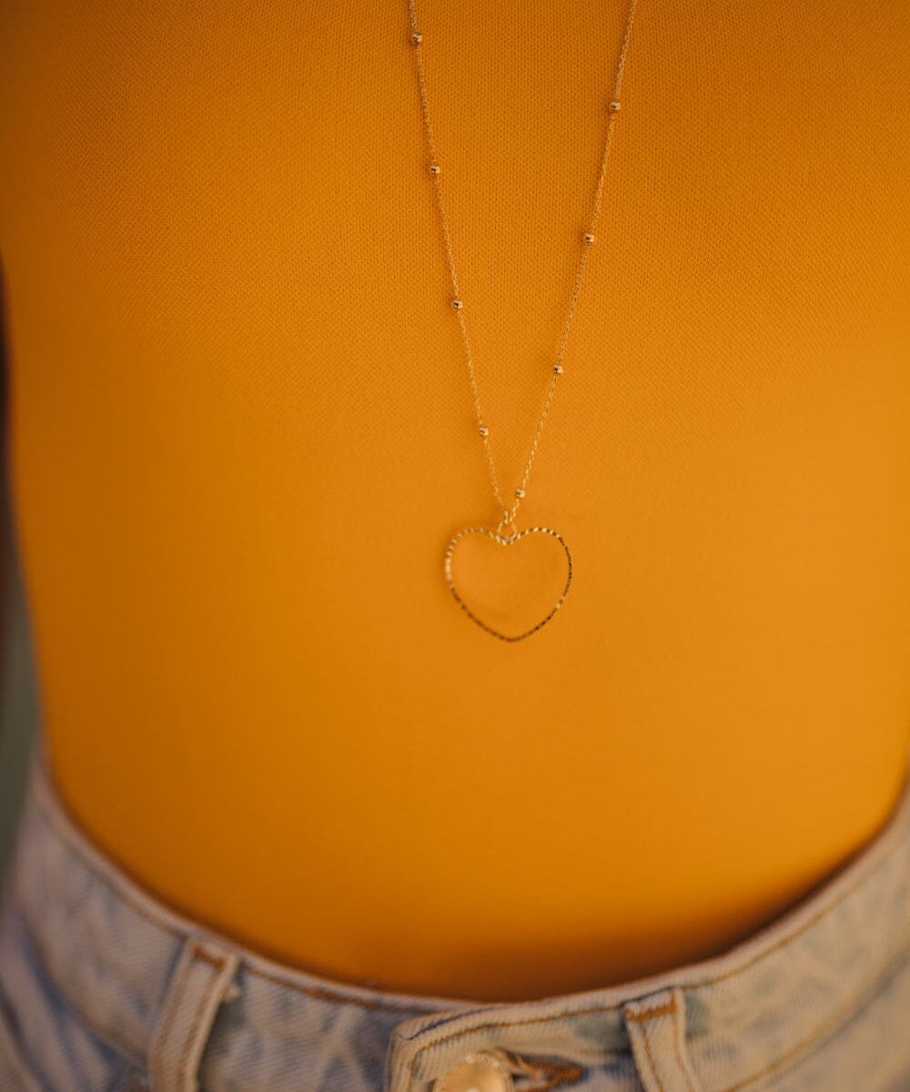 Sautoir Aura Or Coeur Colliers Monsieur Simone