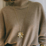 Sautoir Chloris Argent Fleur Colliers Monsieur Simone