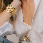 Sautoir Chloris Argent Fleur Colliers Monsieur Simone