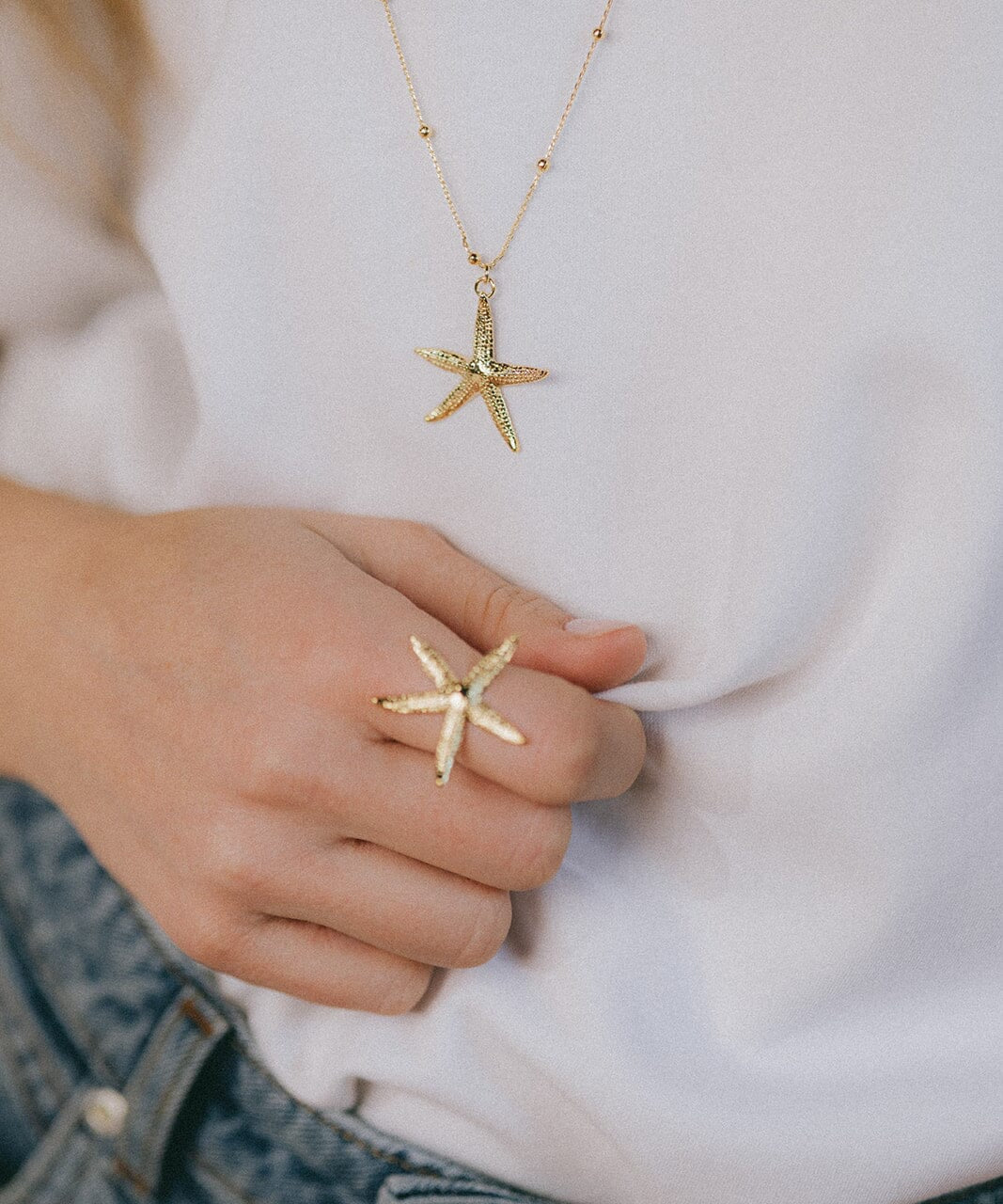 Sautoir Cléia Or Étoile Colliers Monsieur Simone