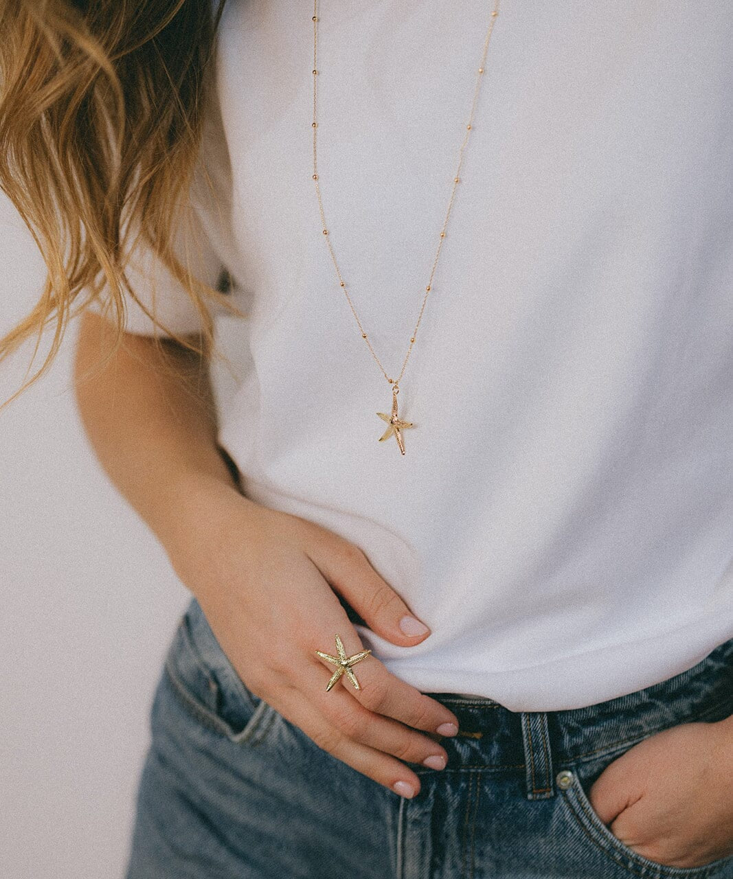 Sautoir Cléia Or Étoile Colliers Monsieur Simone