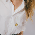 Sautoir Gaïa Or Fleur Colliers Monsieur Simone