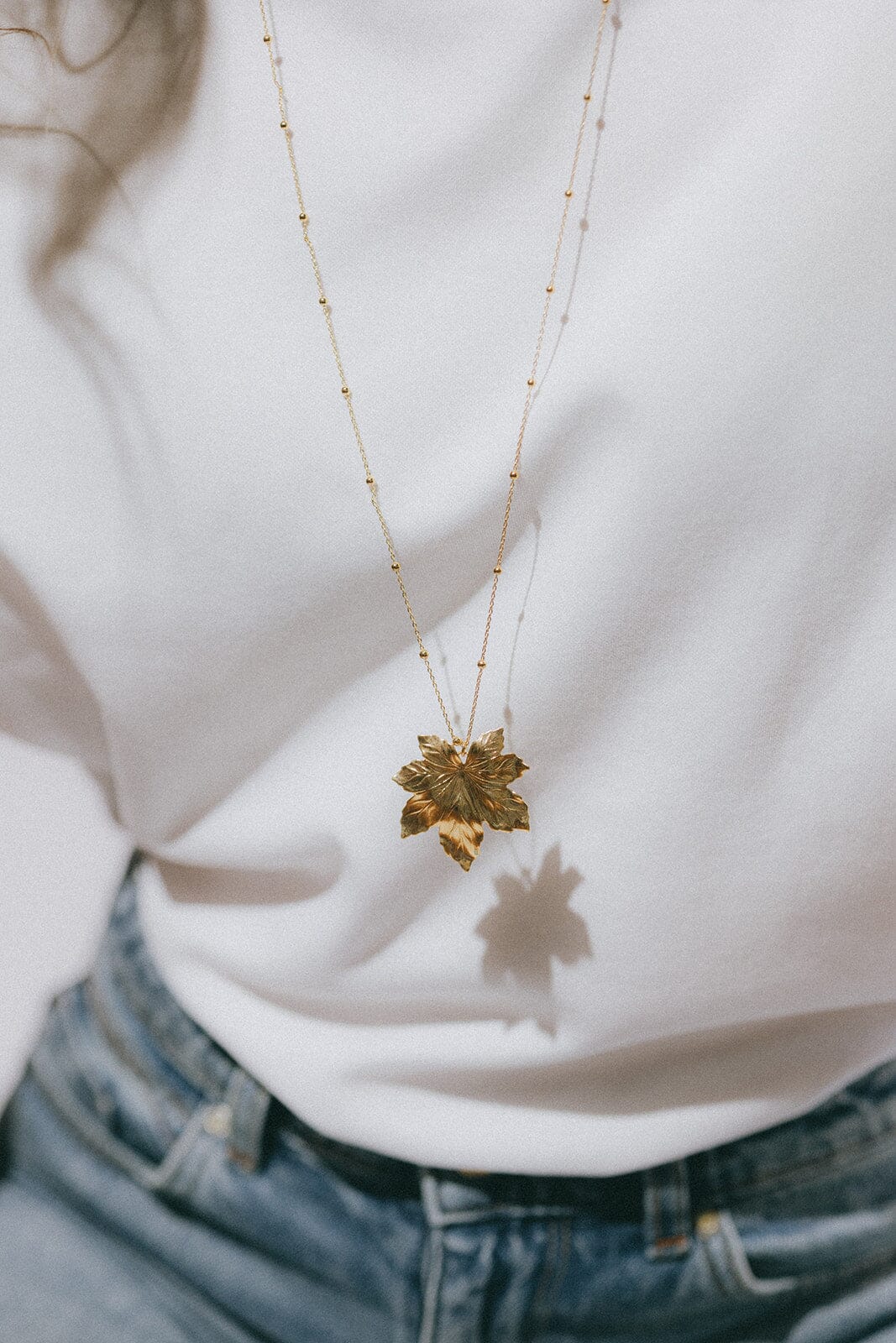 Sautoir Héra Argent Feuille Colliers Monsieur Simone