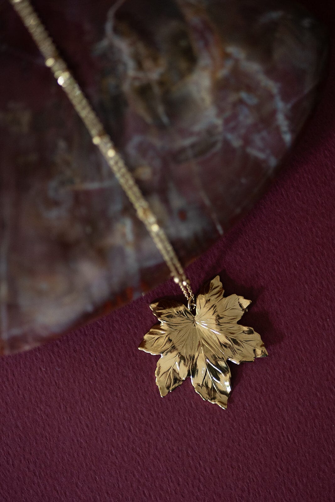 Sautoir Héra Or Feuille Colliers Monsieur Simone