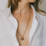 Sautoir Hestia Or Rond Martelé Colliers Monsieur Simone