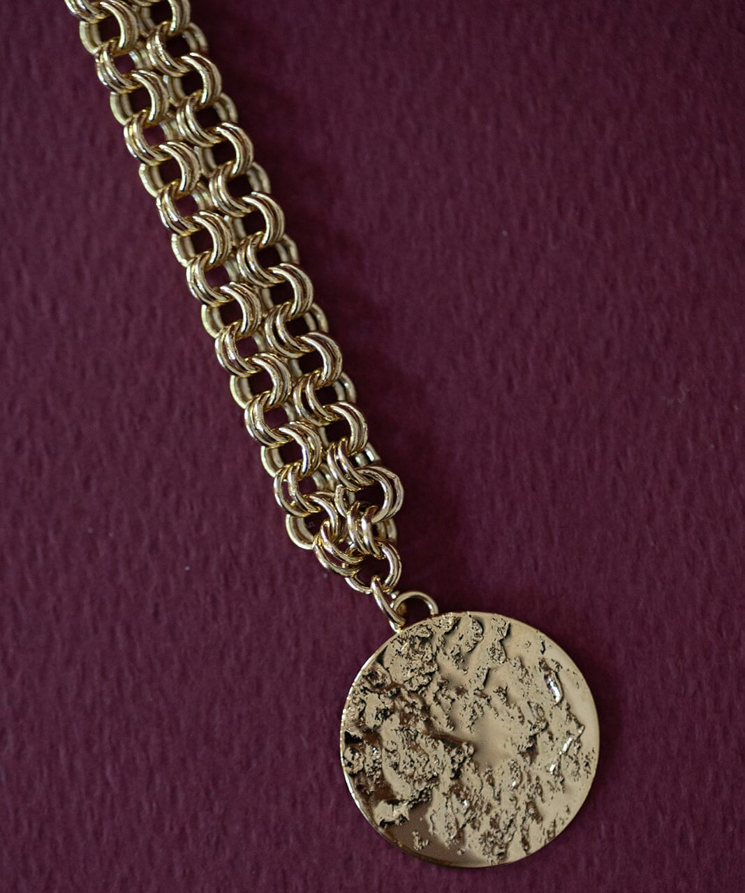 Sautoir Hestia Or Rond Martelé Colliers Monsieur Simone