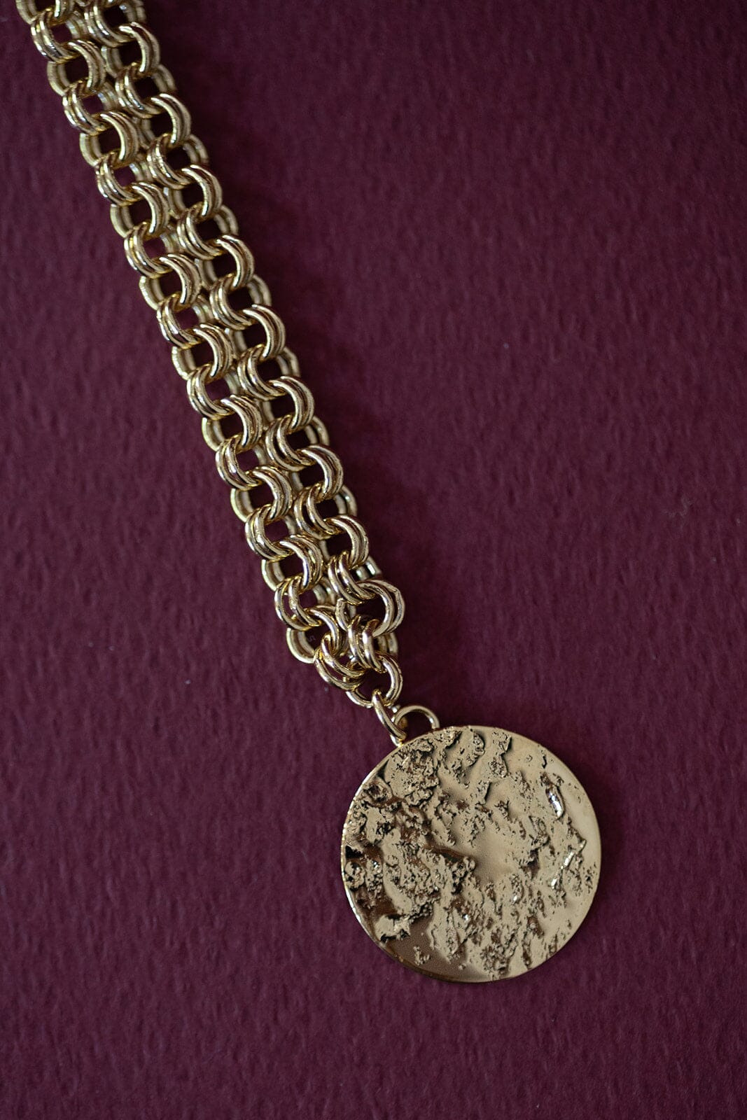 Sautoir Hestia Or Rond Martelé Colliers Monsieur Simone