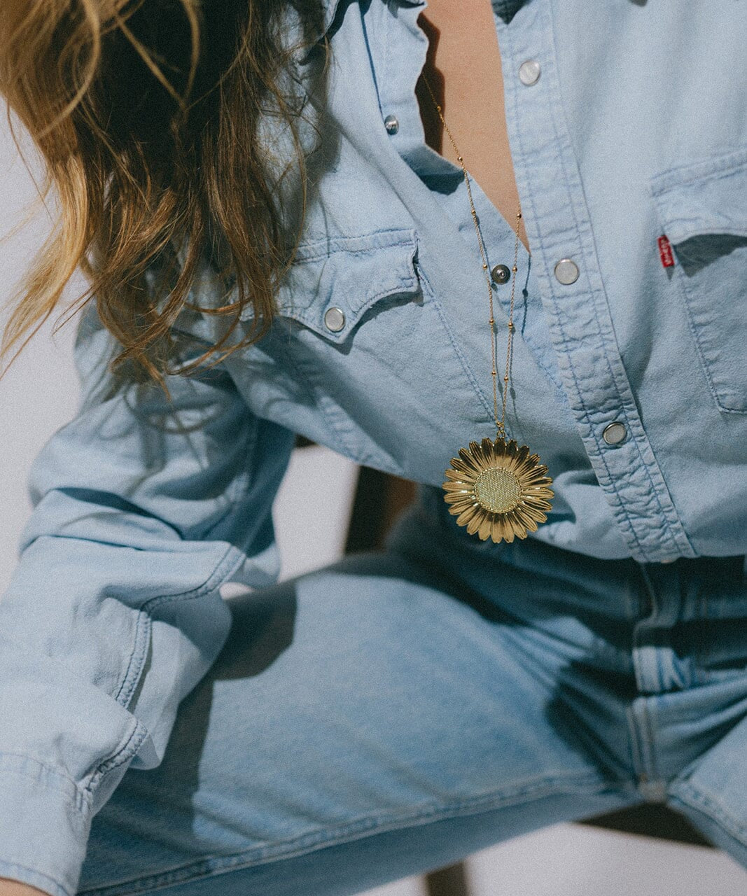 Sautoir Maïa Argent Fleur Colliers Monsieur Simone