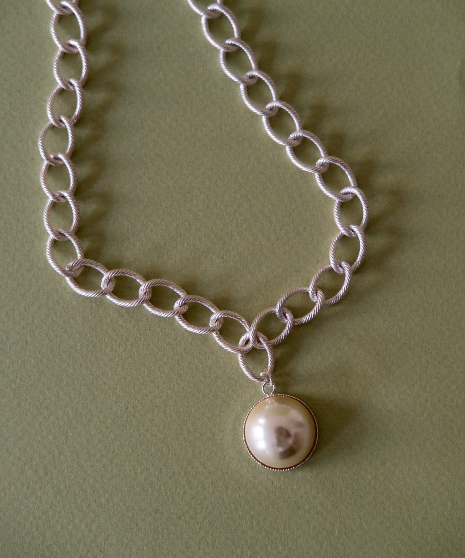 Sautoir Nélya Argent Perle Colliers Monsieur Simone