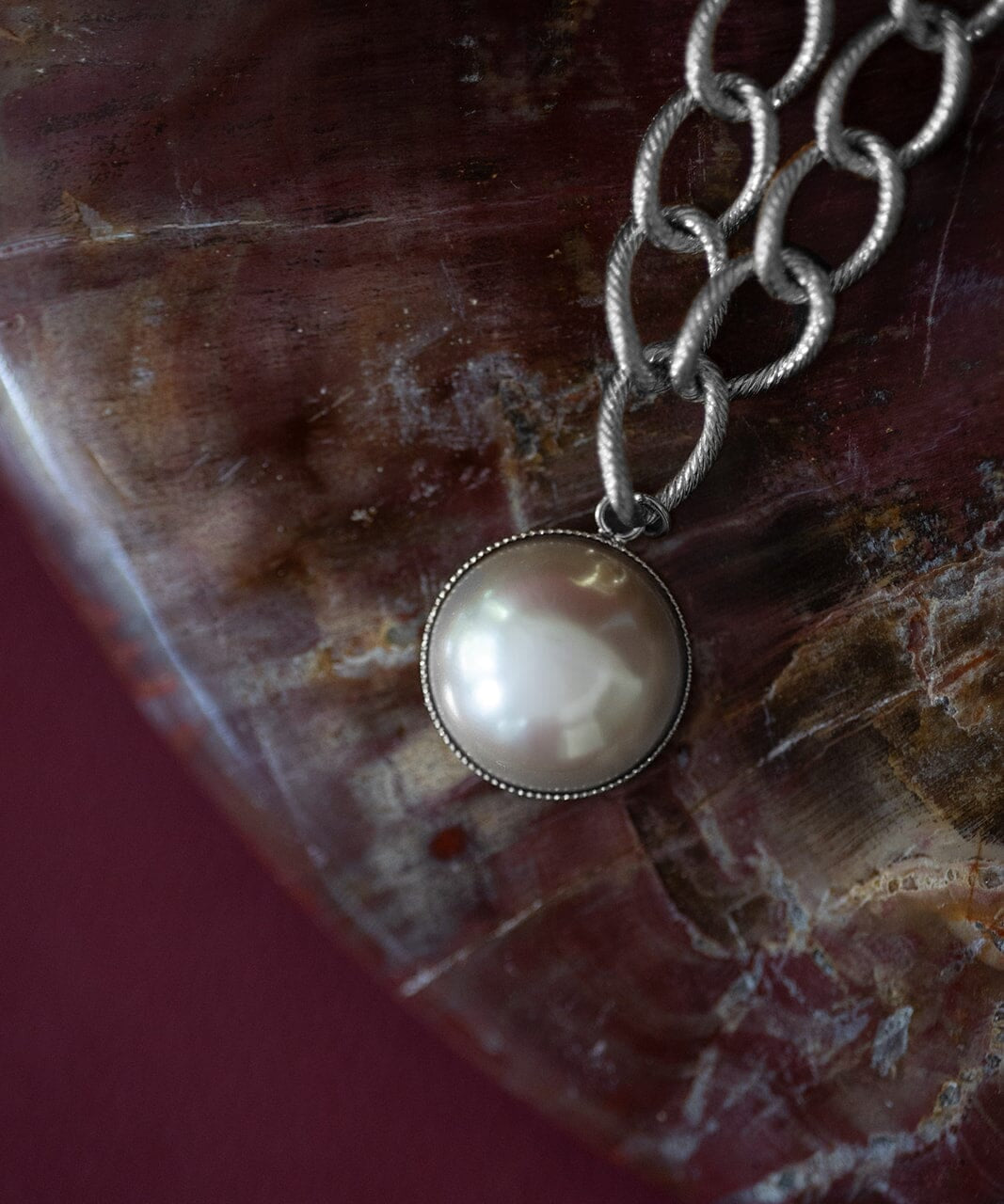 Sautoir Nélya Argent Perle Colliers Monsieur Simone