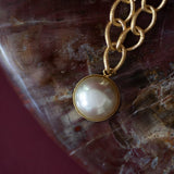 Sautoir Nélya Or Perle Colliers Monsieur Simone