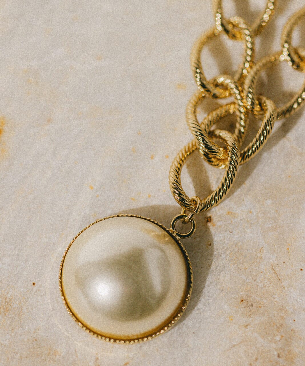 Sautoir Nélya Or Perle Colliers Monsieur Simone