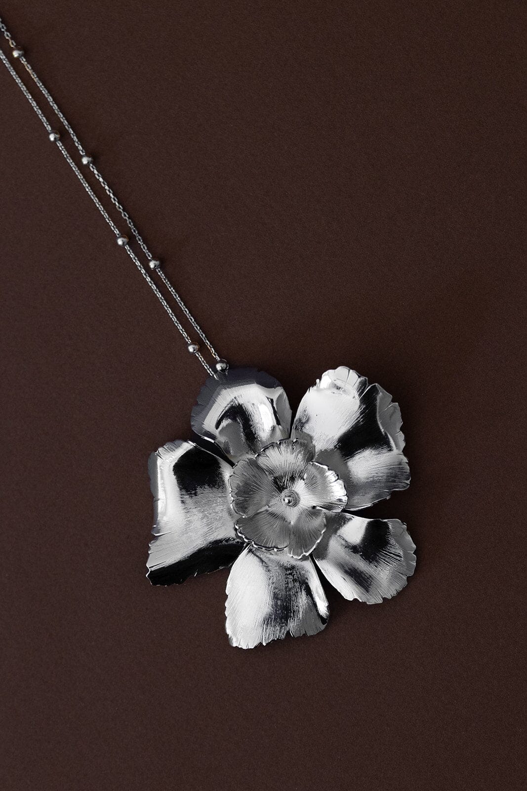 Sautoir Orphée Argent Fleurs Colliers Monsieur Simone