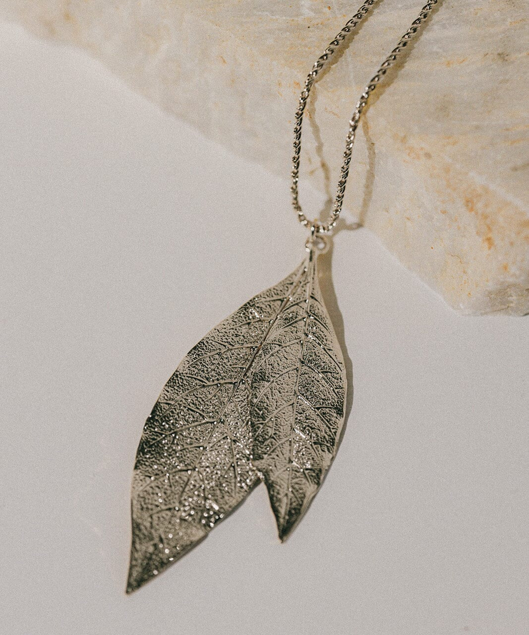 Sautoir Thalie Argent Feuilles Colliers Monsieur Simone