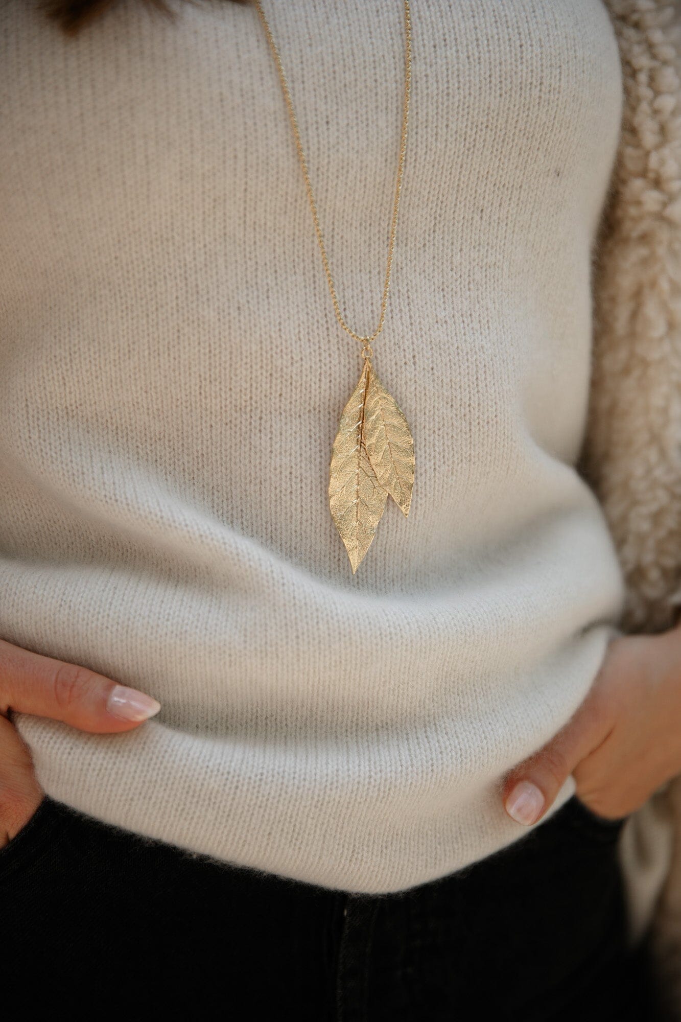 Sautoir Thalie Argent Feuilles Colliers Monsieur Simone