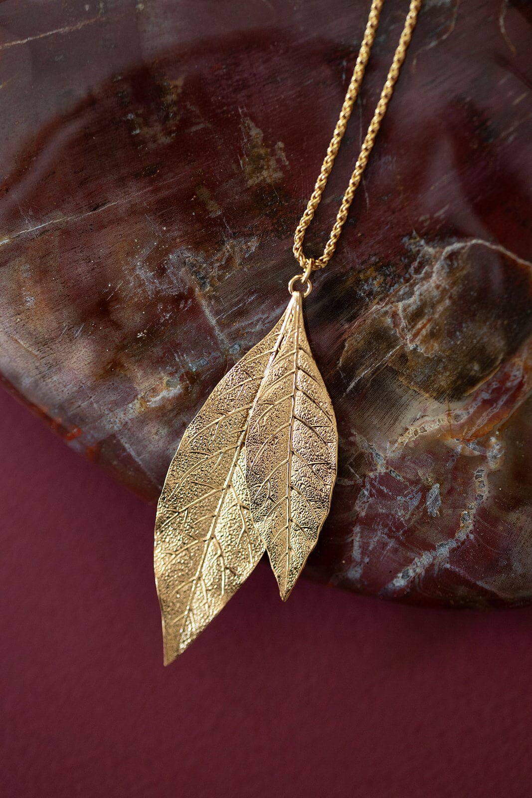 Sautoir Thalie Or Feuilles Colliers Monsieur Simone
