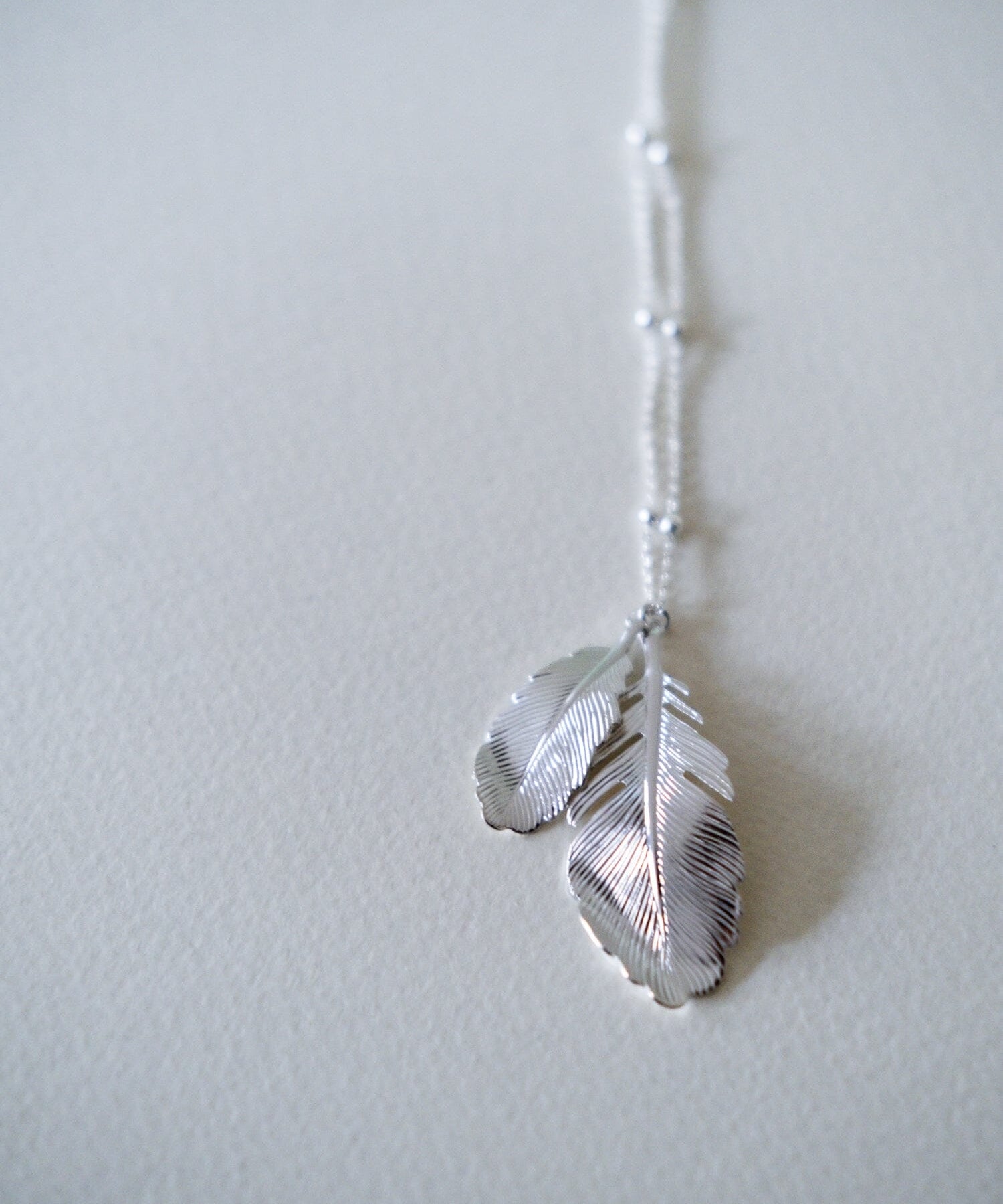 Sautoir Zéphyr Argent Feuilles Colliers Monsieur Simone