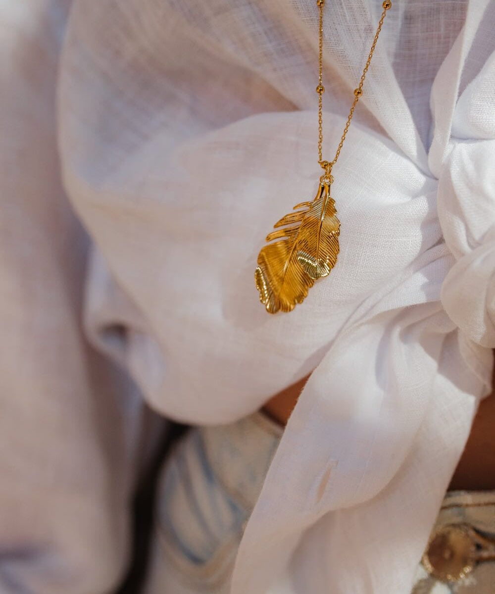 Sautoir Zéphyr Argent Feuilles Colliers Monsieur Simone