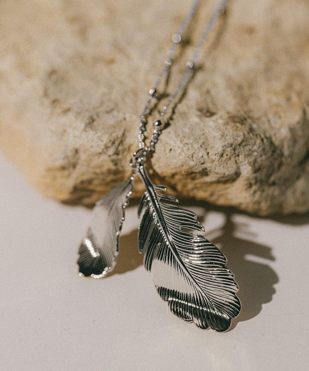 Sautoir Zéphyr Argent Feuilles Colliers Monsieur Simone