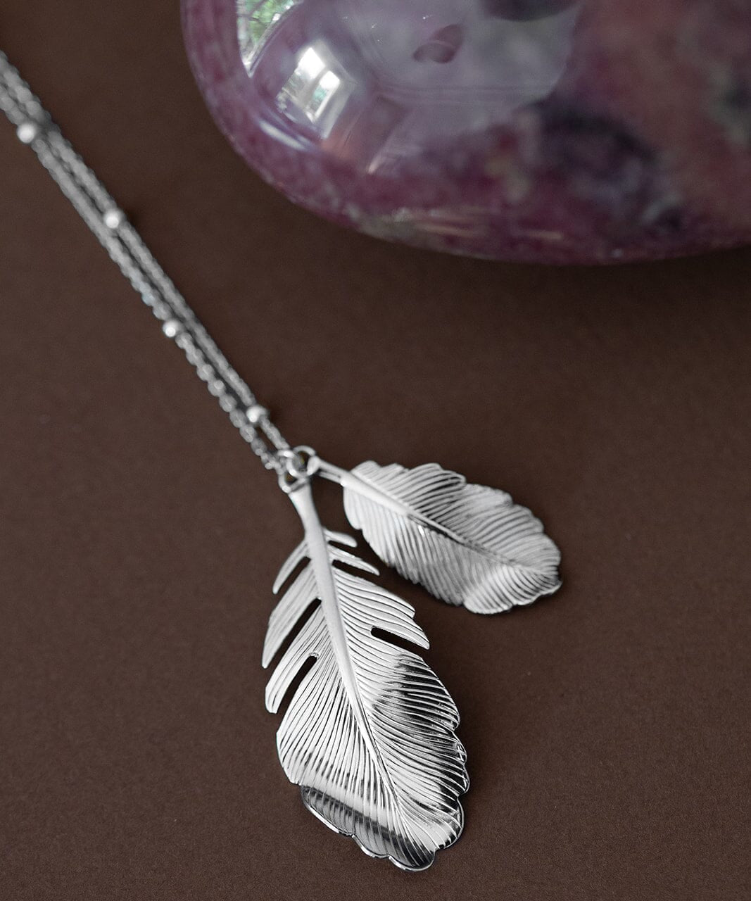 Sautoir Zéphyr Argent Feuilles Colliers Monsieur Simone