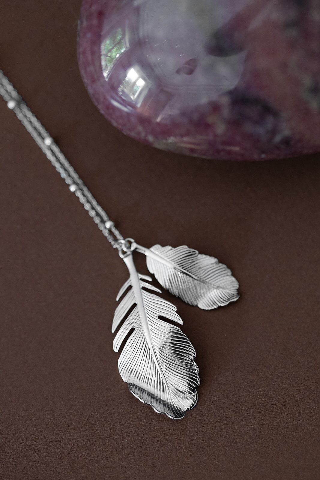 Sautoir Zéphyr Argent Feuilles Colliers Monsieur Simone