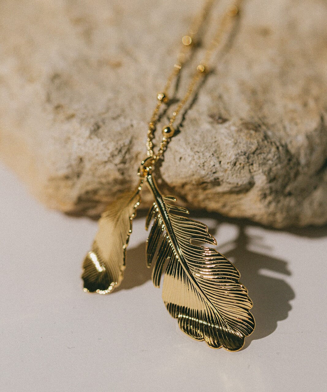 Sautoir Zéphyr Or Feuilles Colliers Monsieur Simone