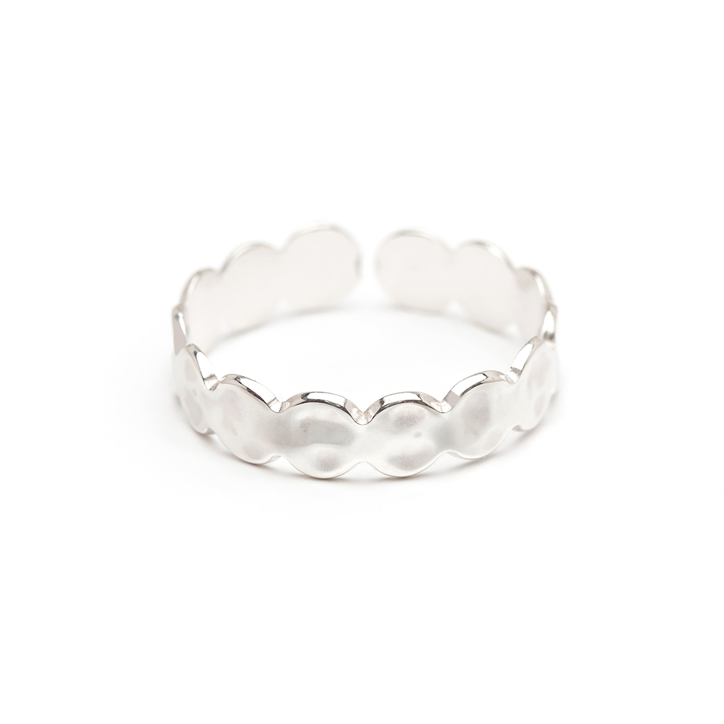 Bague Eliott Argent Martelée Ajustable Bagues Monsieur Simone