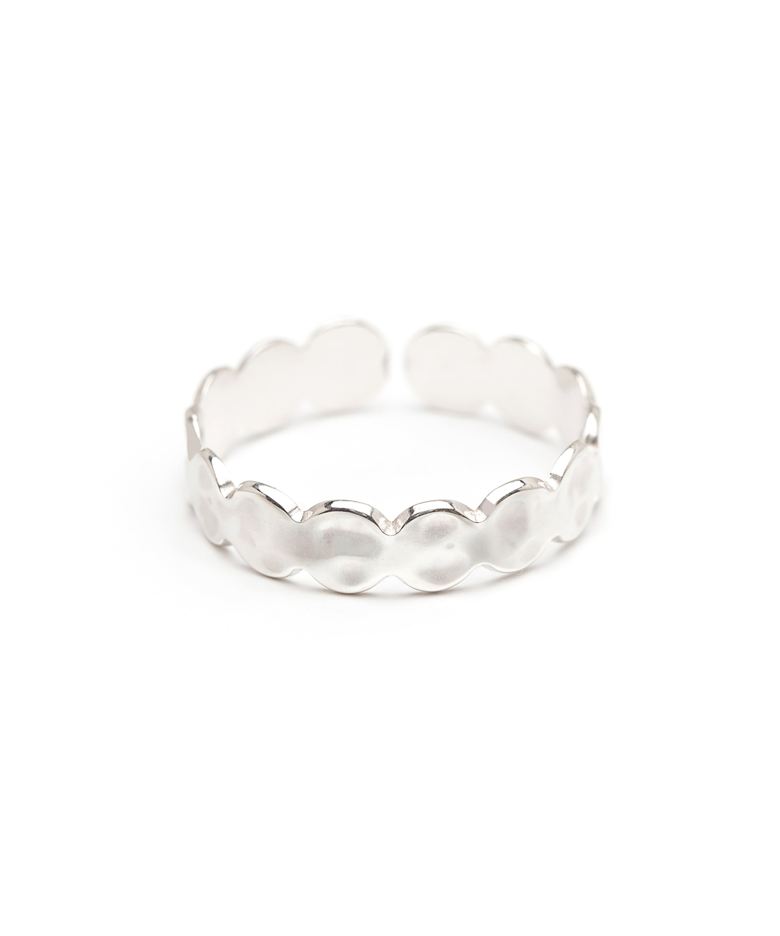Bague Eliott Argent Martelée Ajustable Bagues Monsieur Simone
