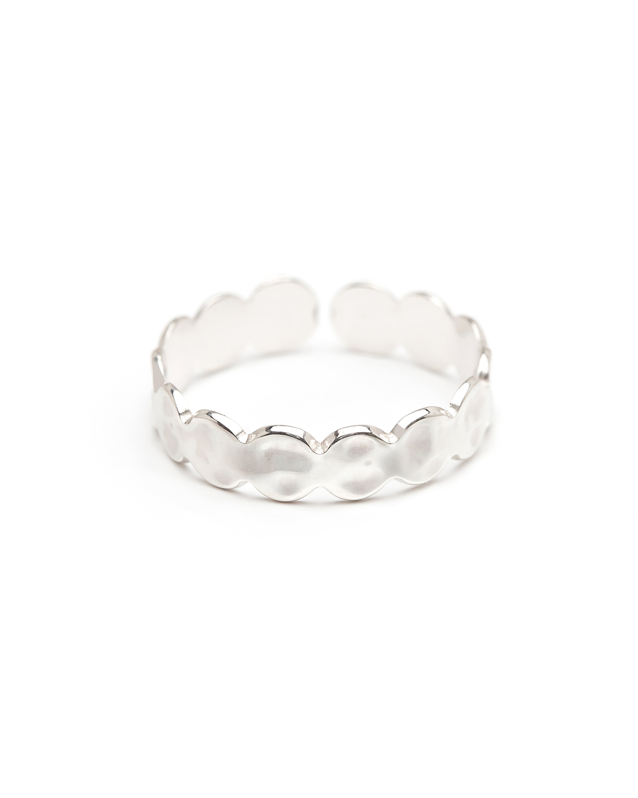 Bague Eliott Argent Martelée Ajustable Bagues Monsieur Simone