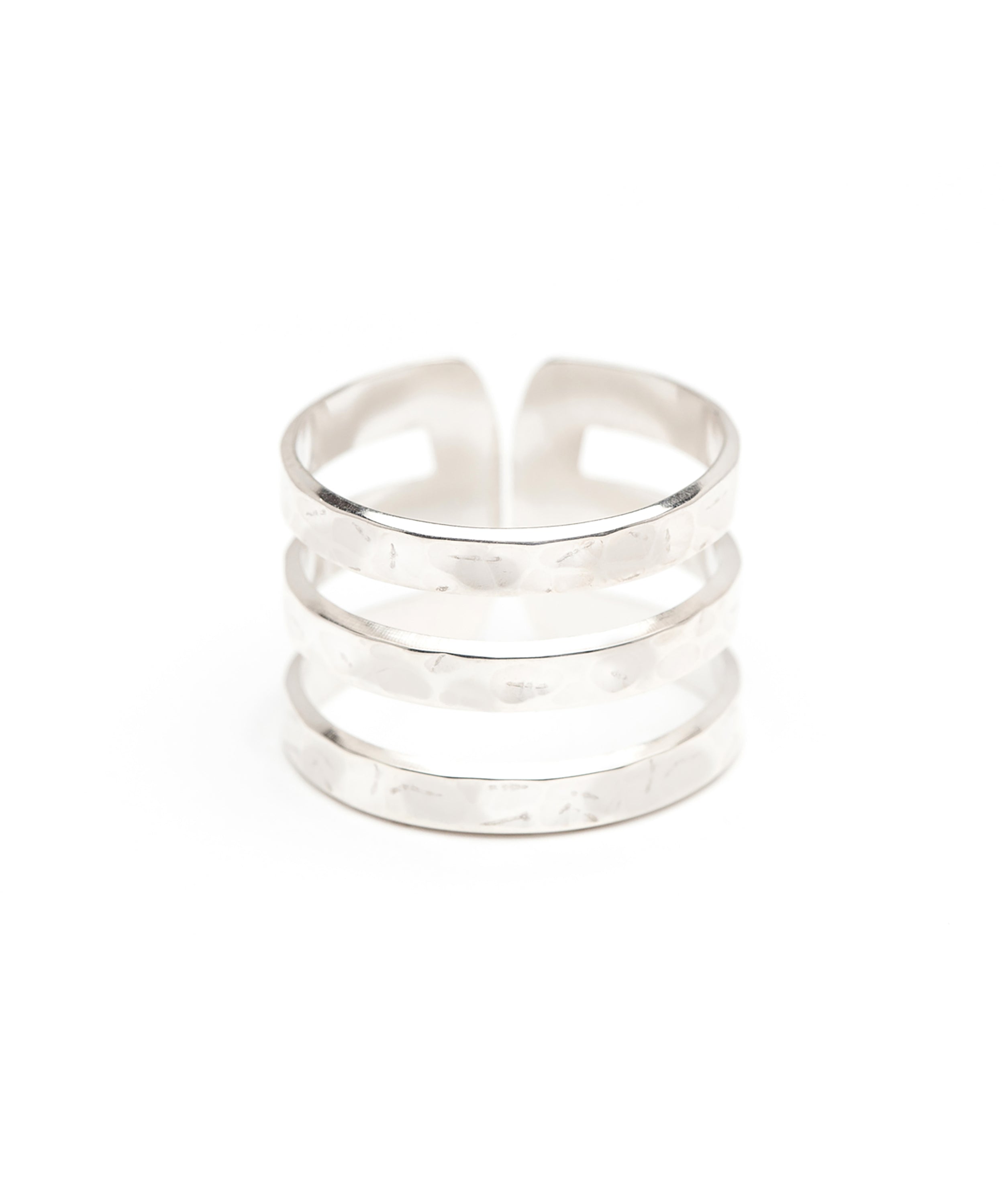 Bague Enzo Argent Martelée Ajustable Bagues Monsieur Simone