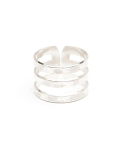 Bague Enzo Argent Martelée Ajustable Bagues Monsieur Simone