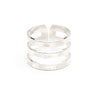 Bague Enzo Argent Martelée Ajustable Bagues Monsieur Simone